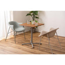 カフェテーブル シンプル おしゃれ 北欧 ミニテーブル ダイニング 机 カジュアル 約60×60cm 正方形 木製 天板 金属 脚 スタイリッシュ 半屋外 ベランダ 屋上 【納期A】【azm-ods-73】