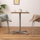 カフェテーブル シンプル おしゃれ 北欧 ミニテーブル ダイニング 机 カジュアル 約60×60cm 正方形 木製 天板 金属 脚 スタイリッシュ 半屋外 ベランダ 屋上 【納期A】【azm-ods-73】