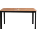 ダイニングテーブル シンプル おしゃれ 北欧 テーブル ダイニング 机 カジュアル 4人掛け 四人用 天然木製 天板 金属 脚 スタイリッシュ 半屋外 ベランダ 屋上 【納期A】【azm-ods-74】