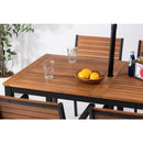 ダイニングテーブル シンプル おしゃれ 北欧 テーブル ダイニング 机 カジュアル 4人掛け 四人用 天然木製 天板 金属 脚 スタイリッシュ 半屋外 ベランダ 屋上 【納期A】【azm-ods-74】