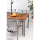 ダイニングテーブル シンプル おしゃれ 北欧 テーブル ダイニング 机 カジュアル 4人掛け 四人用 天然木製 天板 金属 脚 スタイリッシュ 半屋外 ベランダ 屋上 【納期A】【azm-ods-74】