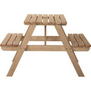 ガーデンテーブル ベンチ 椅子 木製 2人掛け用 パラソル穴付き ガーデニング 家具 テーブル 一体型 ブラウン ホワイト 白 おしゃれ ナチュラル 北欧 庭 屋外 【納期A】【azm-ods-91】