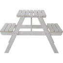 ガーデンテーブル ベンチ 椅子 木製 2人掛け用 パラソル穴付き ガーデニング 家具 テーブル 一体型 ブラウン ホワイト 白 おしゃれ ナチュラル 北欧 庭 屋外 【納期A】【azm-ods-91】