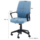 オフィスチェア 昇降 ロッキング機能 回転式 座面 クッション 厚み キャスター 脚 おしゃれ シンプル グレー ブルー 青 パソコンチェア 事務椅子 デスクチェア 【納期A】【azm-ofc-30】