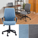 オフィスチェア 昇降 ロッキング機能 回転式 座面 クッション 厚み キャスター 脚 おしゃれ シンプル グレー ブルー 青 パソコンチェア 事務椅子 デスクチェア 【納期A】【azm-ofc-30】