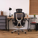 オフィスチェア 昇降機能 ロッキング 回転式 肘かけ 肘掛け ハイバック レッドレスト メッシュチェア 椅子 ブラック 黒 グレー 社長椅子 オフィス テレワーク 【納期A】【azm-ofc-72】