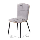 椅子 ダイニングチェア アームレスチェア 北欧 木製 ひじ掛け無し 肘なし おしゃれ ナチュラル グレー スチール脚 ファブリック シンプル モダン デザイン 【納期A】【azm-pc-106】