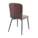 椅子 ダイニングチェア アームレスチェア 北欧 木製 ひじ掛け無し 肘なし おしゃれ ナチュラル グレー スチール脚 ファブリック シンプル モダン デザイン 【納期A】【azm-pc-106】