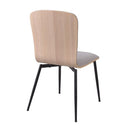 椅子 ダイニングチェア アームレスチェア 北欧 木製 ひじ掛け無し 肘なし おしゃれ ナチュラル グレー スチール脚 ファブリック シンプル モダン デザイン 【納期A】【azm-pc-106】