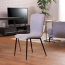 椅子 ダイニングチェア アームレスチェア 北欧 木製 ひじ掛け無し 肘なし おしゃれ ナチュラル グレー スチール脚 ファブリック シンプル モダン デザイン 【納期A】【azm-pc-106】