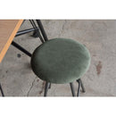 スツール 椅子 腰掛け シンプル コーデュロイ かわいい 北欧 おしゃれ 韓国風 デザイン 円形 ラウンド型 丸 インダストリアル グリーン 緑 グレー くすみカラー 【納期B】【azm-pc-15】