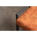 スツール 椅子 腰掛け おしゃれ アメリカン 北欧 インダストリアル チェア 棚板付き 収納 ラック 持ち手 取っ手 レザー風 高級感 背もたれなし 玄関 リビング 【納期B】【azm-pc-202】