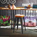 ハイスツール 椅子 クッション座面 合皮 おしゃれ スタッキング 重ねられる 【納期A】【azm-pc-252】