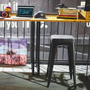 ハイスツール 椅子 クッション座面 合皮 おしゃれ スタッキング 重ねられる 【納期A】【azm-pc-252】