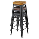 ハイスツール 椅子 クッション座面 合皮 おしゃれ スタッキング 重ねられる 【納期A】【azm-pc-252】