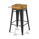 ハイスツール 椅子 クッション座面 合皮 おしゃれ スタッキング 重ねられる 【納期A】【azm-pc-252】