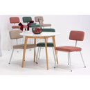 ダイニングチェア 椅子 おしゃれ 北欧 シンプル かわいい ナチュラル pop 白 ホワイト 脚 スチール 座面 背もたれ クッション性 厚み ベージュ 緑 グリーン 赤系 【納期A】【azm-pc-259】