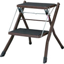 ステップ台 踏み台 折りたたみ 2段 白 ホワイト 赤 レッド 茶色 ブラウン スチール 金属 【納期B】【azm-pc-334】