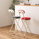 カウンターチェア 椅子 ハイタイプ 座高60cm ハイスツール シンプル おしゃれ カジュアル 背もたれ 折りたたみ 折り畳み スリム コンパクト 省スペース 収納 【納期B】【azm-pc-35】