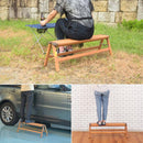 スツール ベンチ 脚立 ワイドサイズ ロング 幅広 長い 木目柄 おしゃれ 洗車 軽量 軽い アウトドア キャンプ ステップ台 椅子 屋内 屋外 【納期B】【azm-pc-404】