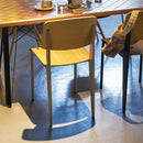 デスクチェア 椅子 ダイニングチェア おしゃれ デザイン スチール脚 スタイリッシュ 背もたれ 肘無し ひじ掛けなし かっこいい インテリア インダストリアル 【納期A】【azm-pc-463】