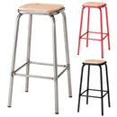 ハイスツール 椅子 ブラック レッド シルバー アンティーク風 【納期A】【azm-pc-67】