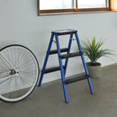 脚立 アルミ おしゃれ 高さ 約80cm 3段 折りたたみ スツール ステップ 青 ブルー 赤 レッド 黄色 イエロー 倉庫 ガレージ 屋内 屋外 スタイリッシュ 【納期B】【azm-pc-703】
