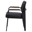 ダイニングチェア 椅子 肘掛け ひじ付き おしゃれ 北欧 レトロ ソフトレザー 革 アンティーク調 アメリカン シンプル オフィス 事務所 応接室 リビング 書斎 【納期A】【azm-pc-75】