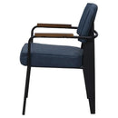 ダイニングチェア 椅子 肘掛け ひじ付き おしゃれ 北欧 レトロ ソフトレザー 革 アンティーク調 アメリカン シンプル オフィス 事務所 応接室 リビング 書斎 【納期A】【azm-pc-75】