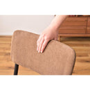 ダイニングチェア 椅子 イス デスクチェア コーデュロイ スチール おしゃれ かわいい 北欧 シンプル ナチュラル ひじ無し 肘なし ブラウン グリーン 緑 グレー 【納期A】【azm-pc-76】