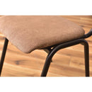 ダイニングチェア 椅子 イス デスクチェア コーデュロイ スチール おしゃれ かわいい 北欧 シンプル ナチュラル ひじ無し 肘なし ブラウン グリーン 緑 グレー 【納期A】【azm-pc-76】