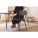 ダイニングチェア 椅子 イス デスクチェア コーデュロイ スチール おしゃれ かわいい 北欧 シンプル ナチュラル ひじ無し 肘なし ブラウン グリーン 緑 グレー 【納期A】【azm-pc-76】