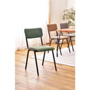 ダイニングチェア 椅子 イス デスクチェア コーデュロイ スチール おしゃれ かわいい 北欧 シンプル ナチュラル ひじ無し 肘なし ブラウン グリーン 緑 グレー 【納期A】【azm-pc-76】