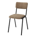 ダイニングチェア 椅子 イス デスクチェア コーデュロイ スチール おしゃれ かわいい 北欧 シンプル ナチュラル ひじ無し 肘なし ブラウン グリーン 緑 グレー 【納期A】【azm-pc-76】