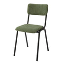 ダイニングチェア 椅子 イス デスクチェア コーデュロイ スチール おしゃれ かわいい 北欧 シンプル ナチュラル ひじ無し 肘なし ブラウン グリーン 緑 グレー 【納期A】【azm-pc-76】