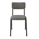 ダイニングチェア 椅子 イス デスクチェア コーデュロイ スチール おしゃれ かわいい 北欧 シンプル ナチュラル ひじ無し 肘なし ブラウン グリーン 緑 グレー 【納期A】【azm-pc-76】