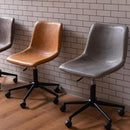 デスクチェア オフィスチェア 回転 椅子 キャスター 肘なし アームレス ソフトレザー レトロ アンティーク調 高級感 大人 スタイリッシュ シンプル おしゃれ 【納期A】【azm-pc-77】