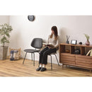 椅子 チェアー ダイニングチェア リビング ブラック グレー スチール クロスレザー アームレス ゆったり ボリューム ワイド 幅広 スタイリッシュ モダン お洒落 【納期A】【azm-pc-78】