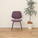 椅子 チェアー ダイニングチェア リビング ブラック グレー スチール クロスレザー アームレス ゆったり ボリューム ワイド 幅広 スタイリッシュ モダン お洒落 【納期A】【azm-pc-78】