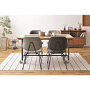 椅子 チェアー ダイニングチェア リビング ブラック グレー スチール クロスレザー アームレス ゆったり ボリューム ワイド 幅広 スタイリッシュ モダン お洒落 【納期A】【azm-pc-78】