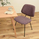 椅子 チェアー ダイニングチェア リビング ブラック グレー スチール クロスレザー アームレス ゆったり ボリューム ワイド 幅広 スタイリッシュ モダン お洒落 【納期A】【azm-pc-78】