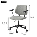 デスクチェア 事務椅子 オフィスチェアー 回転 キャスター付き 肘つき 肘掛け付き スタイリッシュ シンプル おしゃれ 定番デザイン 昇降式 使いやすい 【納期A】【azm-pc-80】