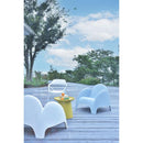 ガーデンチェア おしゃれ モダン デザイン デザイナーズ アート 流線型 曲線 オシャレ 椅子 ブルー 青 白 ホワイト ガーデニング 屋上 屋外 テラス ベランダ 【納期A】【azm-pc-864】