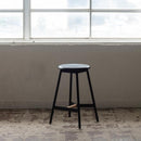 スツール 椅子 ハイタイプ おしゃれ スチール 丸型 円形 ラウンド アンティーク調 チェア モダン ブラウン レザー 革 背もたれなし インダストリアル 高級感 【納期A】【azm-pc-971】