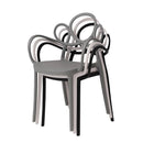 チェア おしゃれ 椅子 ダイニングチェアー 北欧 インテリア デザイン 背もたれ 肘掛け アームチェア スタッキング 重なる 収納 黒 ブラック グレー 白 ホワイト 【納期A】【azm-pc-975】