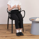 チェア おしゃれ 椅子 ダイニングチェアー 北欧 インテリア デザイン 背もたれ 肘掛け アームチェア スタッキング 重なる 収納 黒 ブラック グレー 白 ホワイト 【納期A】【azm-pc-975】