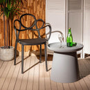 チェア おしゃれ 椅子 ダイニングチェアー 北欧 インテリア デザイン 背もたれ 肘掛け アームチェア スタッキング 重なる 収納 黒 ブラック グレー 白 ホワイト 【納期A】【azm-pc-975】