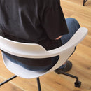 デスクチェア パソコンチェア PCチェア オフィスチェア 事務椅子 おしゃれ スタイリッシュ かっこいい 黒 ブラック 白 ホワイト キャスター付き 肘掛付き 【納期A】【azm-pc-986】