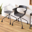 デスクチェア パソコンチェア PCチェア オフィスチェア 事務椅子 おしゃれ スタイリッシュ かっこいい 黒 ブラック 白 ホワイト キャスター付き 肘掛付き 【納期A】【azm-pc-986】