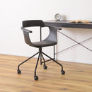 デスクチェア パソコンチェア PCチェア オフィスチェア 事務椅子 おしゃれ スタイリッシュ かっこいい 黒 ブラック 白 ホワイト キャスター付き 肘掛付き 【納期A】【azm-pc-986】